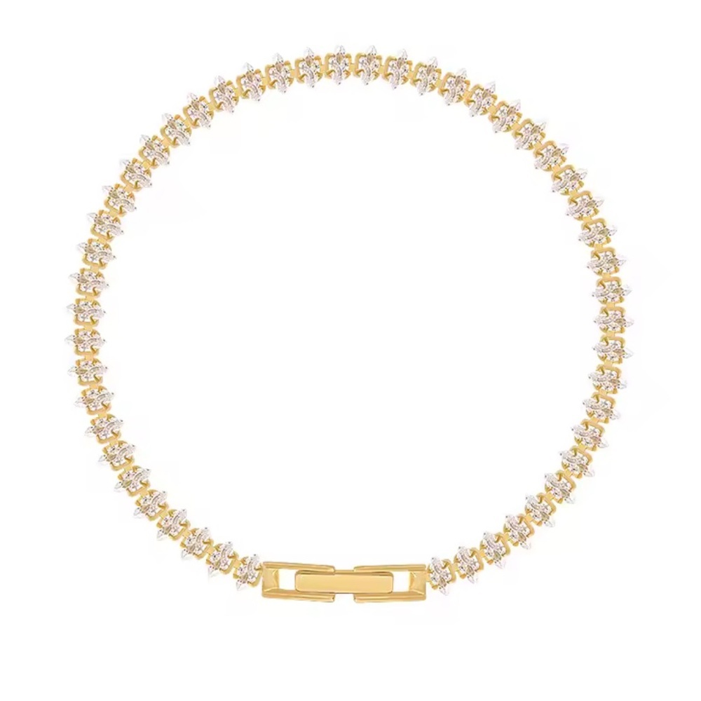 Tennis Luxury Zirconia Gold Bracelet - Picture 6 of 14